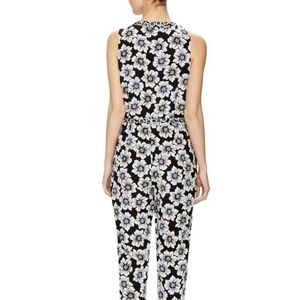 Kate Spade Black White New York Hollyhock Silk Printed Romper/Jumpsuit